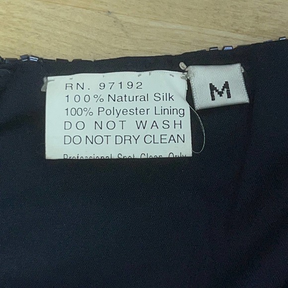 Saks Fifth Avenue Folio Womens Sz M Sequin Shell Top Navy White Stripe Back ZIp - Picture 7 of 12